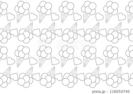 Ice Cream Cone Pattern Coloring Page 116050740