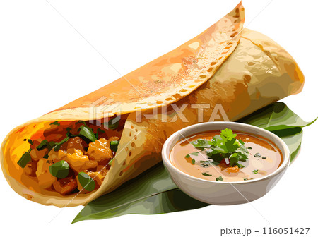 masala dosa, india food, in transparent background, 116051427