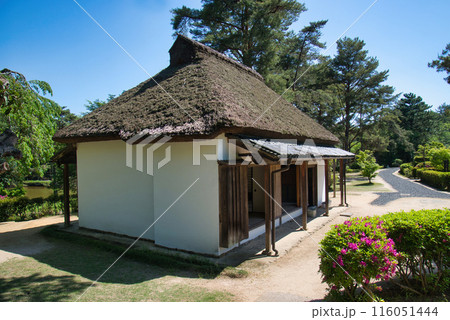 緑に囲まれた昔の茶屋旧松井家住宅主屋 116051444