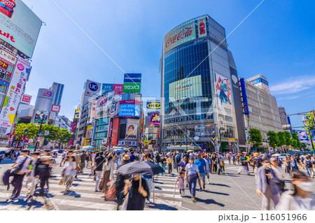 日本の東京都市景観 6月。インバウンド復活…賑わう渋谷スクランブル交差点などを望む=19日 日本の東京都市景観 6月。インバウンド復活…賑わう渋谷スクランブル交差点などを望む=19日 116051966