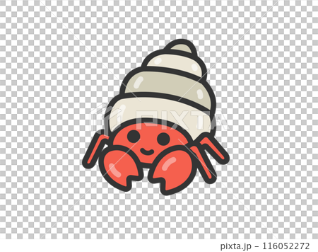 寄居蟹圖示插圖（畫線顏色） 116052272