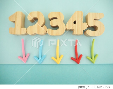 12345の数字と矢印 12345の数字と矢印 116052295