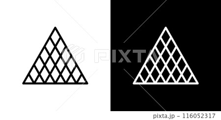 シンプルなルーブル美術館のラインアイコン 116052317