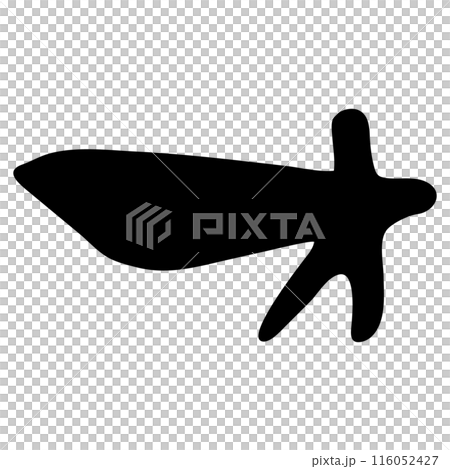 オ（カタカナ）/手書きの筆文字素材 116052427