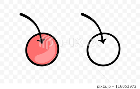 Cherries and sweet cherries, cherry and fruits, graphic design. Berries and berry, food, meal, vector design and illustration 116052972