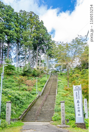春日山神社 階段 上杉神社より分霊され上杉謙信公を祭神に祀った神社 春日山神社 階段 上杉神社より分霊され上杉謙信公を祭神に祀った神社 116053254