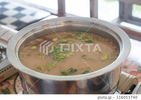 rice congee with pock meat 116053740