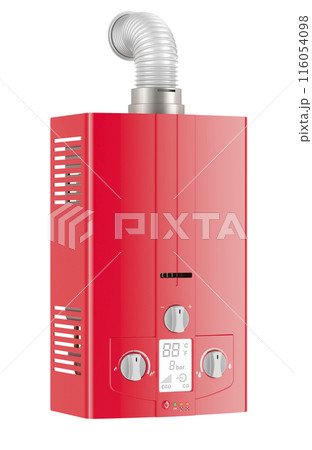 Red Home Gas Boiler, 3D rendering 116054098