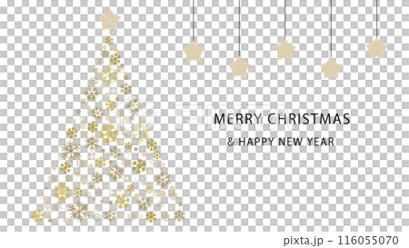 一棵聖誕樹與雪晶體的插圖 一棵聖誕樹與雪晶體的插圖 116055070