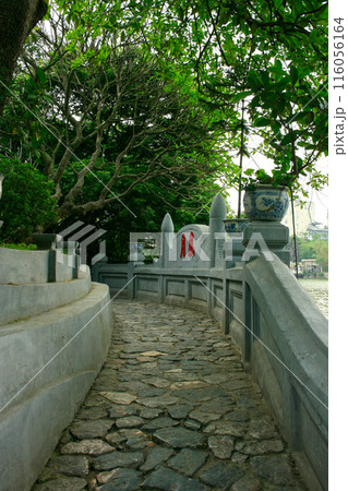 Bridge to access Ngoc Son Temple in Hanoi 116056164