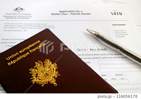 Australian Visitor Visa application form 116056178