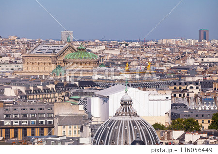 Aerial view of the Palais Garnier in Paris 116056449