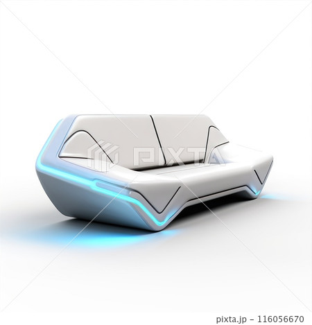 Futuristic soft chair isolated on white background. Ultra modern furniture design. Futuristic soft chair isolated on white background. Ultra modern furniture design. 116056670