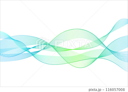 抽象的な青の曲線。ウェーブ背景。 116057008