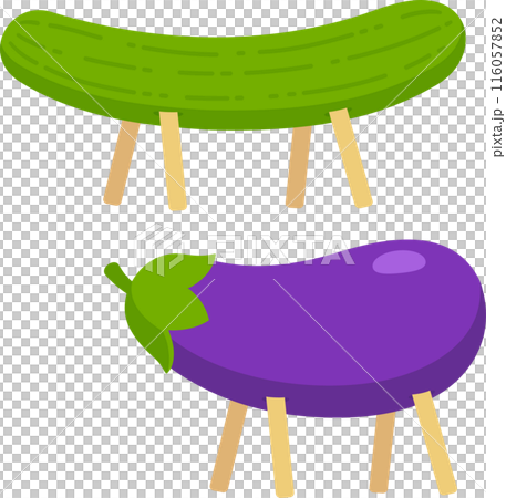 Eggplant and cucumber for Japanese Obon Eggplant and cucumber for Japanese Obon 116057852