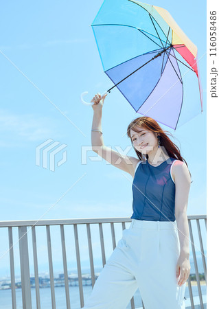 夏の女性ポートレート 116058486