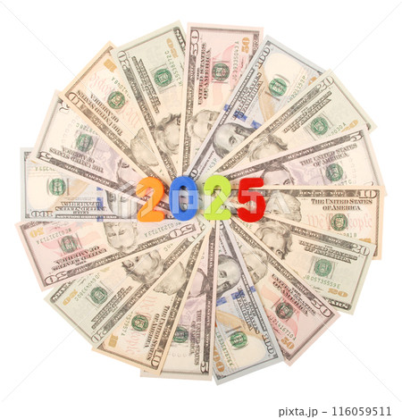 2025 New year isolated on white background. 2025 New year isolated on white background. 116059511
