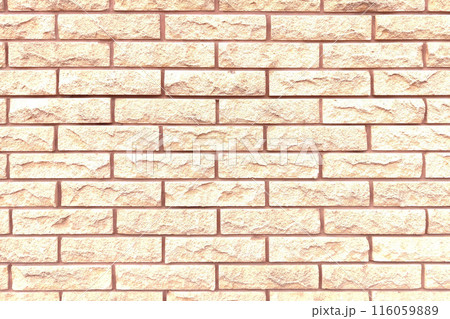 Cream and white brick wall texture background. Cream and white brick wall texture background. 116059889