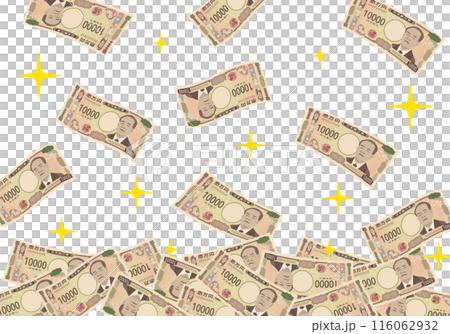 舞い散る一万円札 新紙幣 舞い散る一万円札 新紙幣 116062932