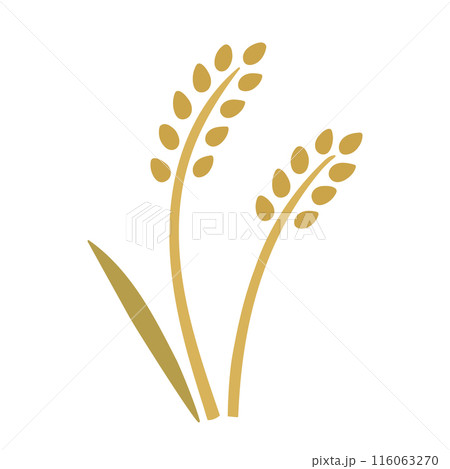 麦のシンプルなシルエットのイラスト 116063270