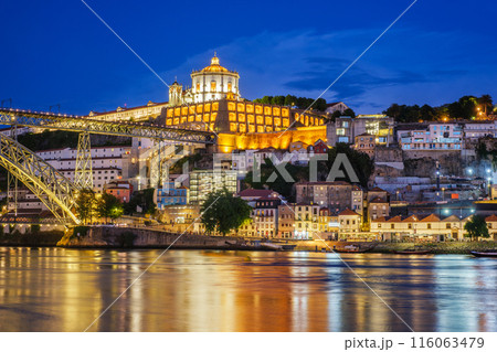 View of Vila Nova de Gaia city, Porto, Portugal 116063479