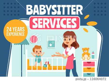 Babysitter or Nanny Services Social Media Background Flat Cartoon Hand Drawn Templates Illustration Babysitter or Nanny Services Social Media Background Flat Cartoon Hand Drawn Templates Illustration 116064072