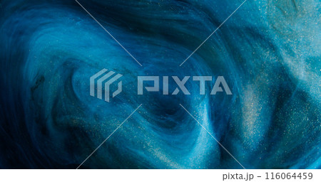 Paint splash water. Mist vortex. Defocused blue color glowing steam texture ink floating mix whirl rotation abstract art background. Paint splash water. Mist vortex. Defocused blue color glowing steam texture ink floating mix whirl rotation abstract art background. 116064459