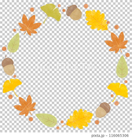 Autumn round frame 116065306