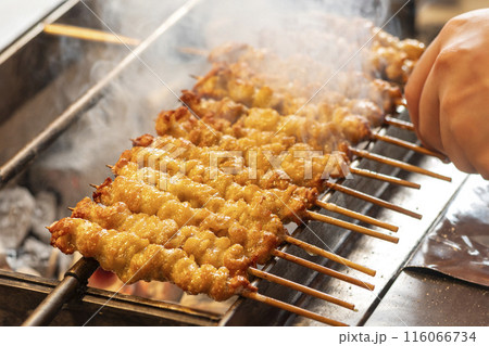福岡名物　とり皮　焼き鳥 116066734