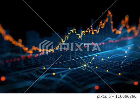 Investing and Stock market chart background 116066866