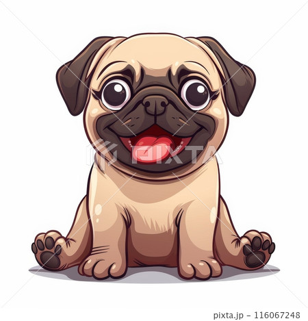 A cartoon dog with a tongue sticking out 116067248