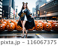 AI生成｜ハロウィンイメージ｜コスプレをして楽しむ女性 116067375