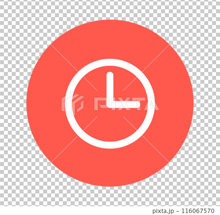 simple red clock icon simple red clock icon 116067570
