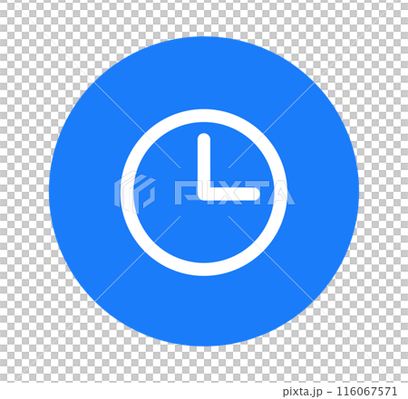 simple blue clock icon simple blue clock icon 116067571