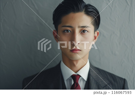 スーツを着た若い日本人男性 116067593