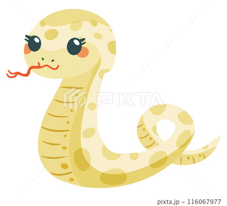 巳年の白い蛇のイラスト 巳年の白い蛇のイラスト 116067977