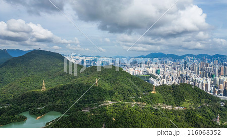 cityscape Kowloon, Kam Shan Country Park, Hong Kong June 22 2024 cityscape Kowloon, Kam Shan Country Park, Hong Kong June 22 2024 116068352