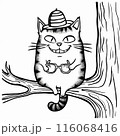 木の上のメガネねこ 116068416