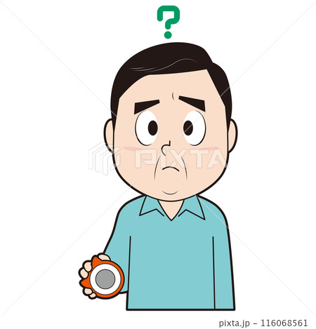 パチンコで疑問を持つ中年男性 パチンコで疑問を持つ中年男性 116068561