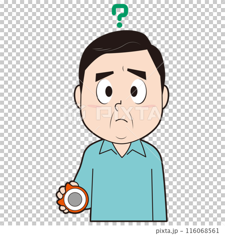 パチンコで疑問を持つ中年男性 パチンコで疑問を持つ中年男性 116068561