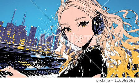 都市の流れ：夜景を見ながら作曲している。光と都市景観のシンフォニー