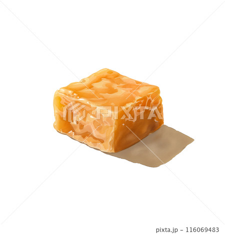 白背景にキャラメルの水彩イラスト 116069483