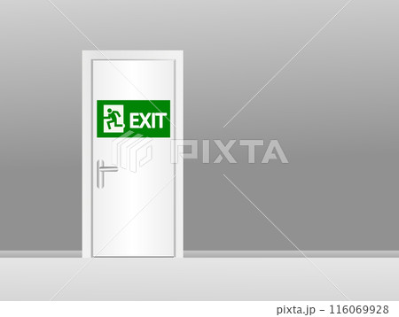 exit emergency sign vector illustration 116069928