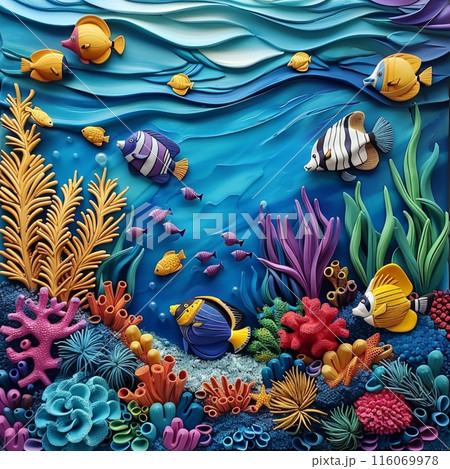 クレイアートで作られた海の中　#001 116069978