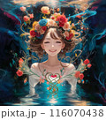 光さす水中の薔薇に囲まれた彼女2 116070438