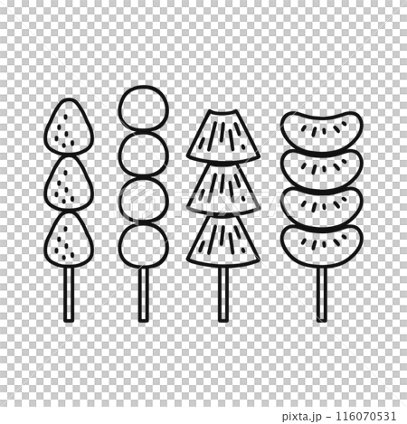 フルーツ飴／線画 116070531