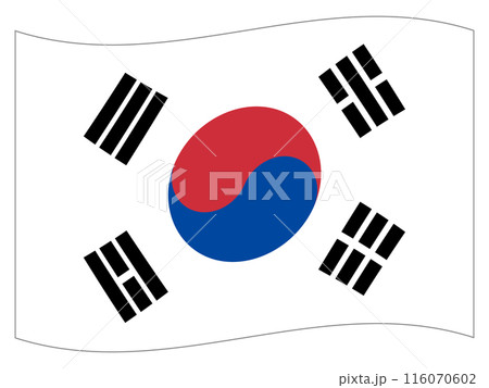 世界の国旗　韓国の旗 116070602