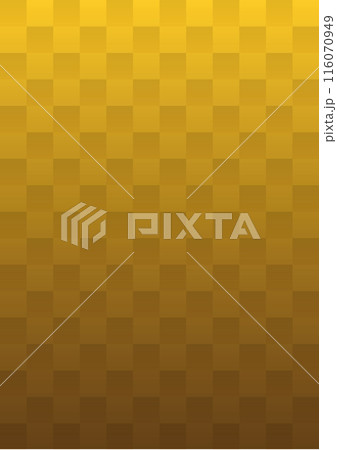 金色の市松模様のある和柄 116070949