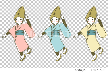 Awa Odori illustration material Tokushima Prefecture Female dance 116071598