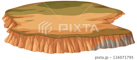 Isolated Plateau Landform Illustration 116071795